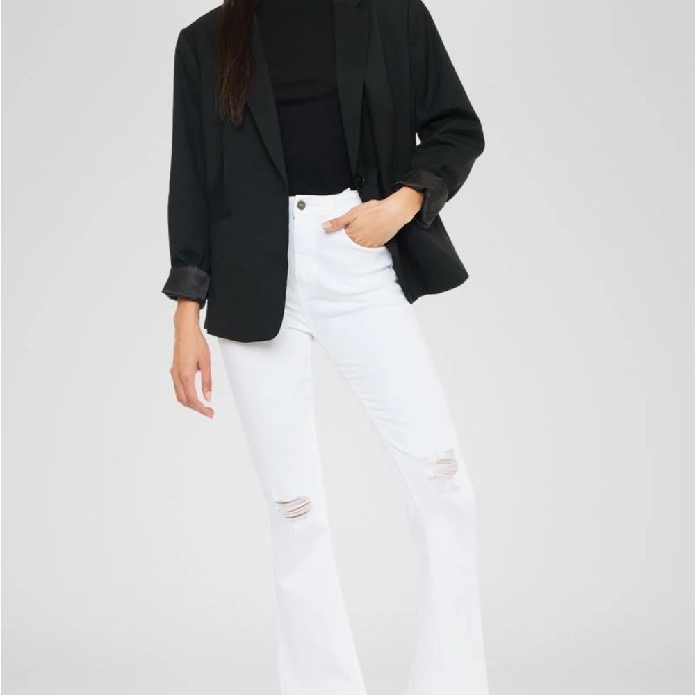 KanCan White Denim Flare Jeans